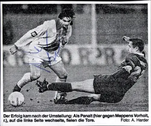 Autogramm Fußballer Panait gegen Meppens Vorholt, SV Wuppertal