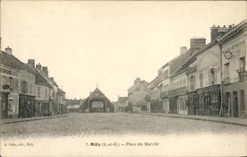 Ak Milly Essonne, Place du Marché, Coiffeur, Geschäfte