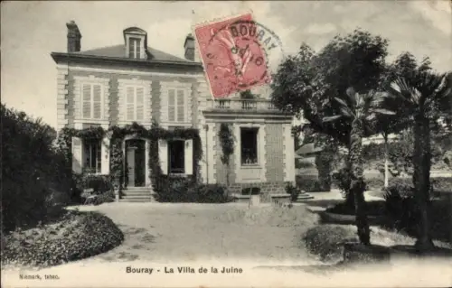 Ak Bouray sur Juine Essonne, Villa de la Juine, Garten, Bäume, Poststempel, 1894