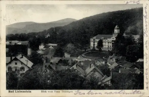 Ak Bad Liebenstein im Wartburgkreis, Blick vom Haus Thüringen