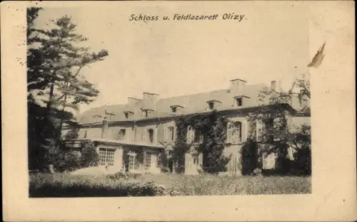 Ak Olizy Marne, Schloss und Feldlazarett