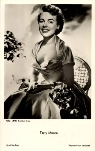 Foto Ak Schauspielerin Terry Moore, Portrait, Autogramm