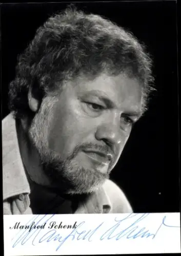 Foto Ak Kammersänger Manfred Schenk, Portrait, Autogramm