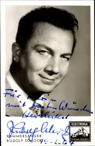 Foto Ak Kammersänger Rudolf Schock, Portrait, Autogramm