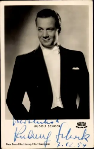 Foto Ak Kammersänger Rudolf Schock, Portrait, Autogramm