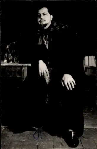 Foto Ak Opernsänger Rudolf Holtenau, Portrait, Autogramm