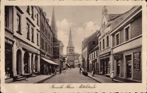 Ak Benrath Düsseldorf am Rhein, Mittelstraße