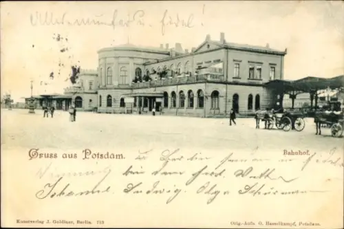 Ak Potsdam, Bahnhof