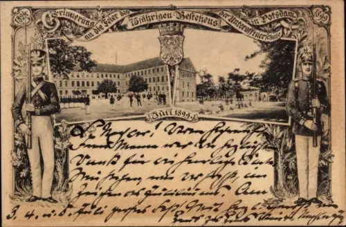 Passepartout Ak Potsdam, 75jähriges Bestehen der Unteroffizierschule