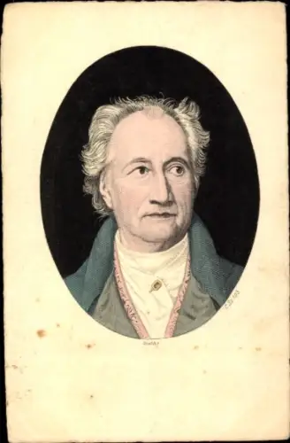 Passepartout Ak Dichter Johann Wolfgang von Goethe, Portrait