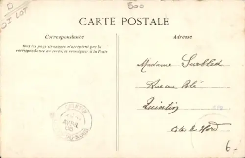 Ak Roc Amadour Rocamadour Lot,  Rue de la Couronnerie,  Gebäude, Poststempel