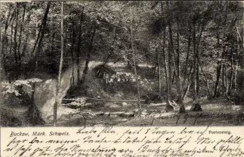Ak Buckow in der Märkischen Schweiz, Poetensteig
