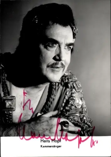 Foto Kammersänger Hans Hopf, Portrait, Autogramm