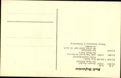 Autogrammkarte Sänger Rudi Hofstetter, Portrait, Autogramm