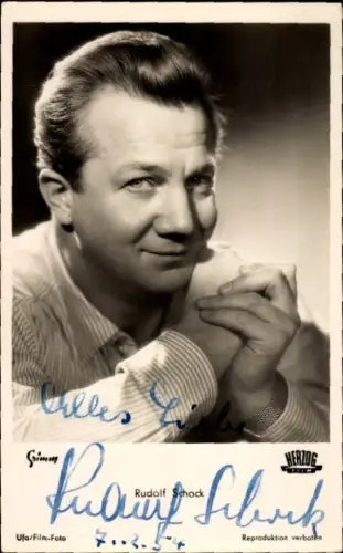 Ak Opernsänger Rudolf Schock, Portrait, Autogramm