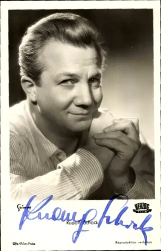 Ak Opernsänger Rudolf Schock, Portrait, Autogramm