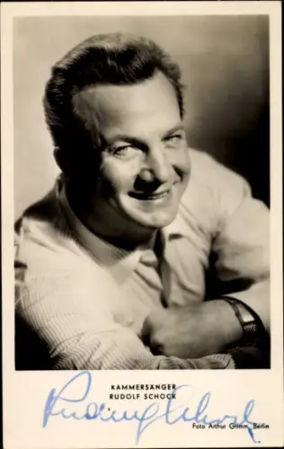 Ak Kammersänger Rudolf Schock, Portrait, Autogramm