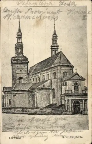Ak Lowicz Lowitsch Polen, Kollegiata