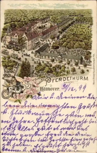 Litho Hannover, Gesamtansicht, Pferdeturm