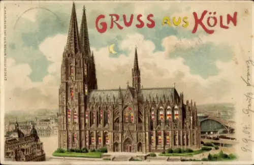 Litho Köln am Rhein, Dom