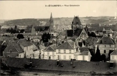 Ak Étampes Essonne, 2- Vue Générale, Hotel du Nord