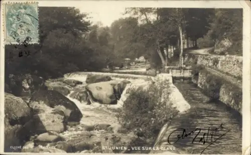 Ak St. Junien Haute Vienne, La Glane, ecluse