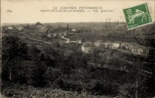 Ak Saint Sulpice Lauriere Haute Vienne, Vue générale