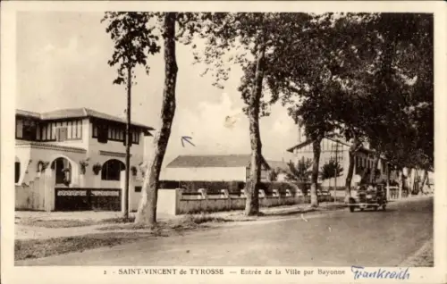 Ak Saint Vincent de Tyrosse Landes,  Stadtansicht, Frankreich