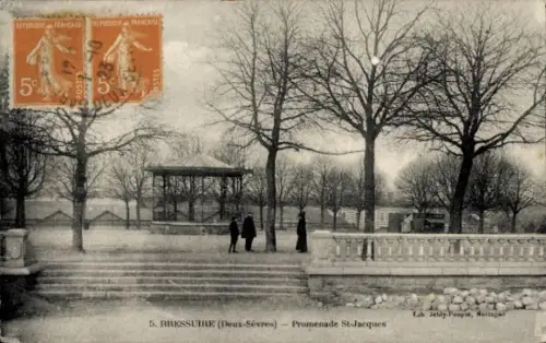 Ak Bressuire Deux Sèvres, Bäume, Personen, Pavillon, Promenade St-Jacques, Bressuire