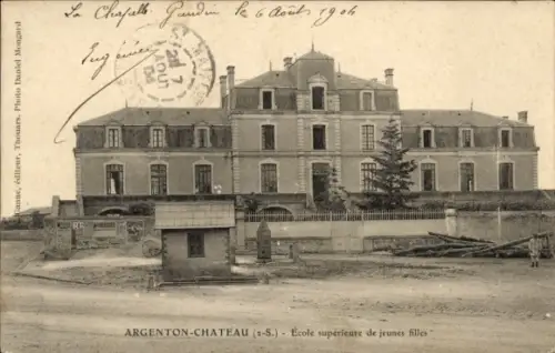 Ak Argenton Chateau Deux Sèvres, Ecole superieure de jeunes filles