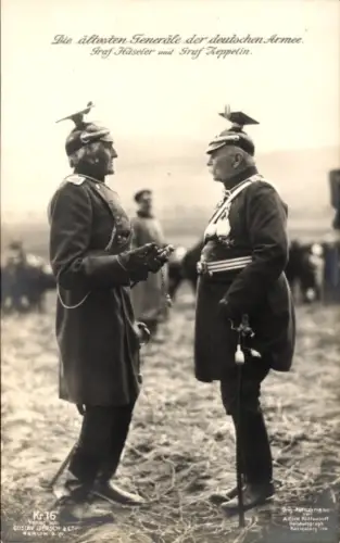 Ak Generalfeldmarschall Gottlieb von Haeseler, Ferdinand Graf von Zeppelin