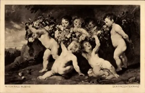 Künstler Ak Rubens, Peter Paul, Der Früchtekranz