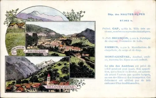 Ak Briançon Briancon Hautes-Alpes, BRIANÇON, VILLEVALLORISE, HAUTES-ALPES,  Stadt, Fabrik für Ble