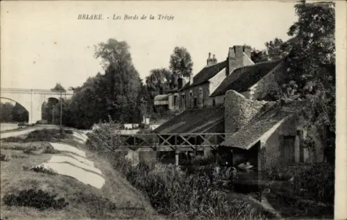 Ak Briare Loiret, Les Bords de la Trézée