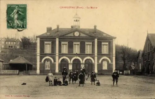 CPA Charleval Eure, Mairie