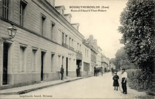 Ak Bourgtheroulde Eure,  Straße, Menschen, Imprimerie Aecard, Brionne