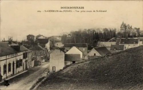 Ak St. Germain des Fosses Allier, Vue prise route de St. Gérand