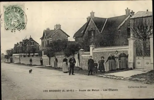 Ak Les Brosses Yonne, Route de Melun, Les Chalets