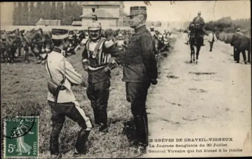 Ak Draveil Vigneux Essonne, Journée Sanglante 30 Juillet, Général Virvaire