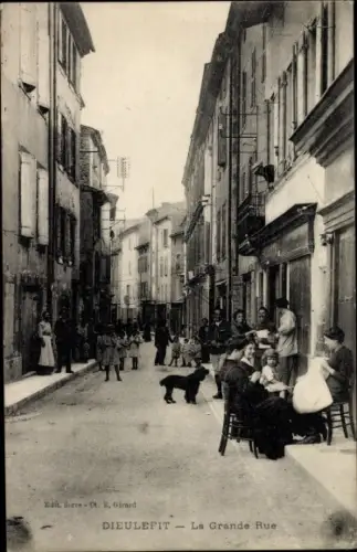 Ak Dieulefit Drome, La Grande Rue