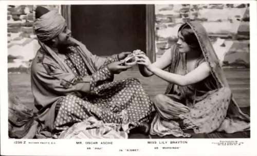 Ak Schauspieler Oscar Asche, Lily Brayton, Kismet
