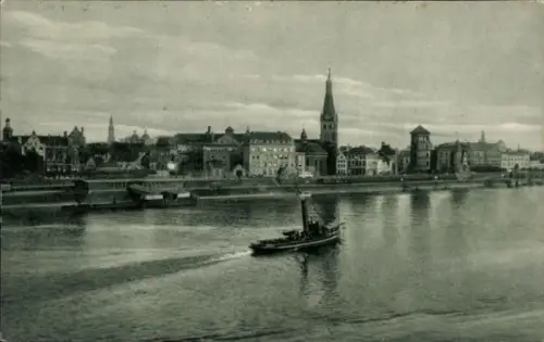 Ak Düsseldorf am Rhein, Rheinufer