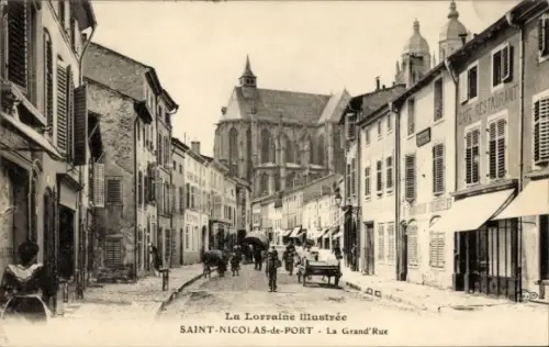 Ak St. Nicolas de Port Meurthe et Moselle, La Grand'Rue