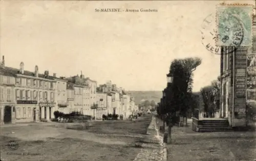 Ak Saint Maixent Deux Sevres, Avenue Gambetta