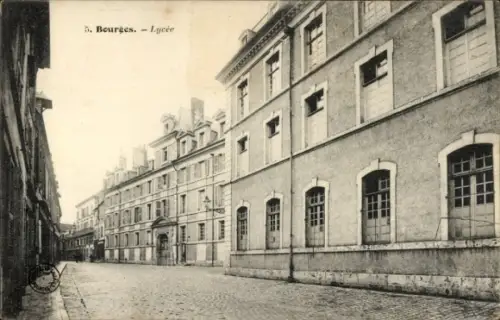 Ak Bourges Cher, 5.  Lycée, Straße, Gebäude