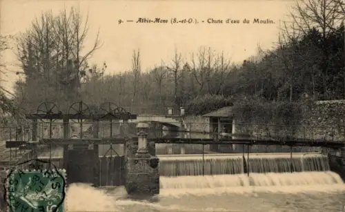 Ak Athis Mons Essonne, Chute d'eau du Moulin