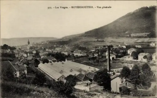 Ak Moyenmoutier Mittelmünster Lothringen Vosges,  allgemeine Ansicht, Les Vosges, Fabrikgebäude, 