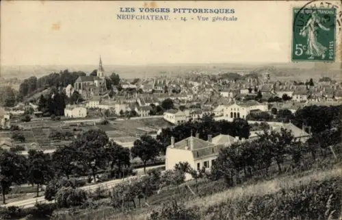 Ak Neufchâteau Lothringen Vosges, Panoramablick auf  ländliche Umgebung, Poststempel