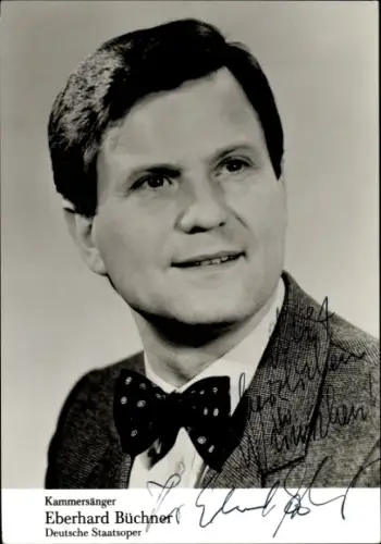 Foto Kammersänger Eberhard Büchner, Portrait, Autogramm