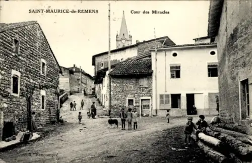 CPA Saint Maurice de Rémens Ain, Cour des Miracles